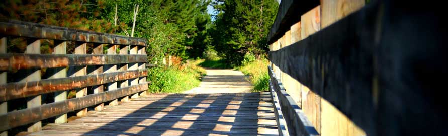 Mickelson hiking & biking trail runs through Newton Fork Ranch